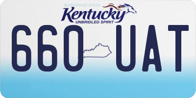 KY license plate 660UAT
