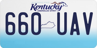 KY license plate 660UAV