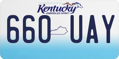 KY license plate 660UAY