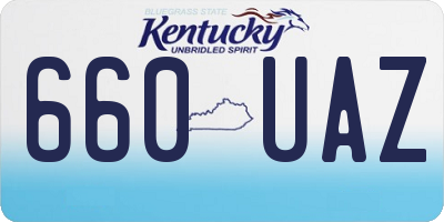 KY license plate 660UAZ