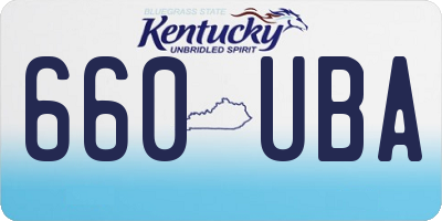 KY license plate 660UBA