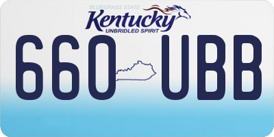 KY license plate 660UBB