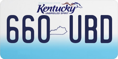 KY license plate 660UBD