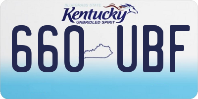 KY license plate 660UBF
