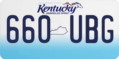 KY license plate 660UBG