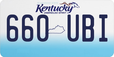 KY license plate 660UBI