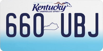 KY license plate 660UBJ