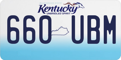 KY license plate 660UBM