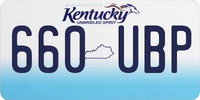 KY license plate 660UBP