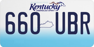 KY license plate 660UBR