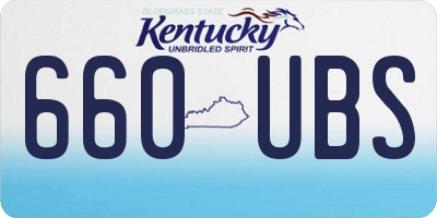 KY license plate 660UBS