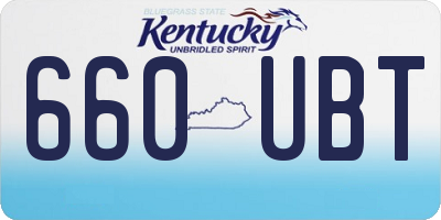 KY license plate 660UBT