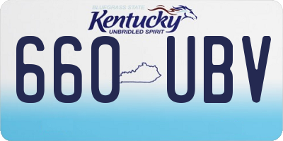 KY license plate 660UBV