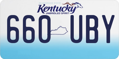 KY license plate 660UBY