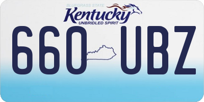 KY license plate 660UBZ