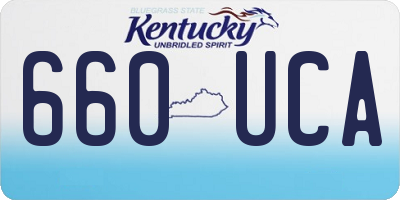 KY license plate 660UCA
