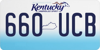 KY license plate 660UCB