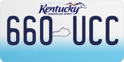 KY license plate 660UCC