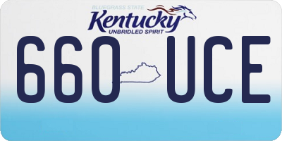 KY license plate 660UCE