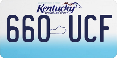 KY license plate 660UCF