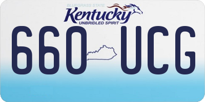 KY license plate 660UCG