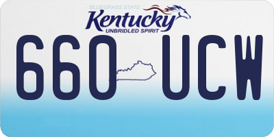 KY license plate 660UCW