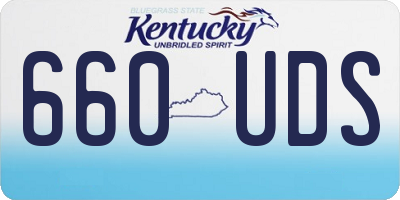KY license plate 660UDS