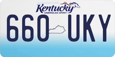 KY license plate 660UKY