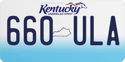 KY license plate 660ULA