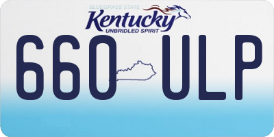 KY license plate 660ULP