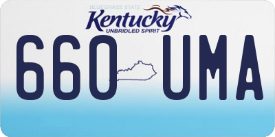 KY license plate 660UMA