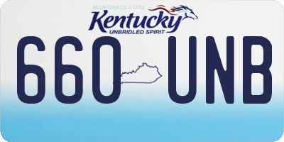 KY license plate 660UNB