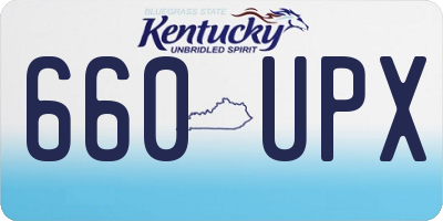 KY license plate 660UPX