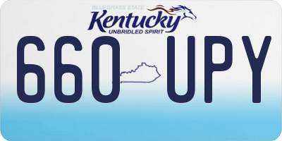 KY license plate 660UPY