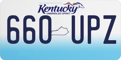 KY license plate 660UPZ