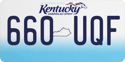 KY license plate 660UQF