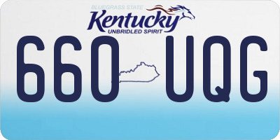KY license plate 660UQG