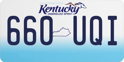 KY license plate 660UQI
