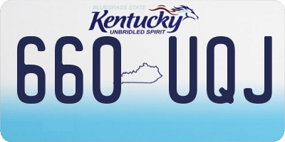 KY license plate 660UQJ