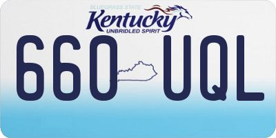 KY license plate 660UQL