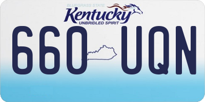 KY license plate 660UQN