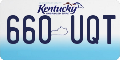 KY license plate 660UQT