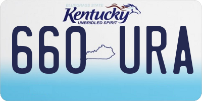 KY license plate 660URA