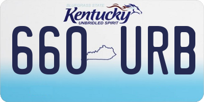 KY license plate 660URB