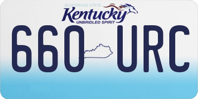 KY license plate 660URC