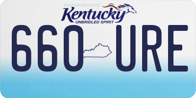 KY license plate 660URE