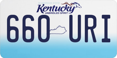 KY license plate 660URI