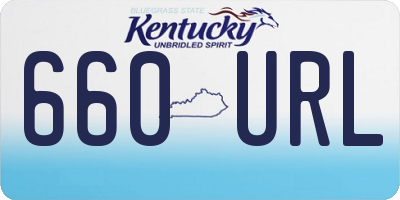 KY license plate 660URL