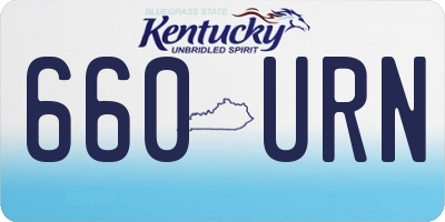 KY license plate 660URN