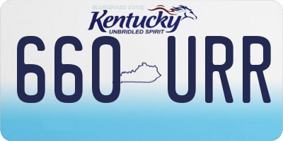KY license plate 660URR
